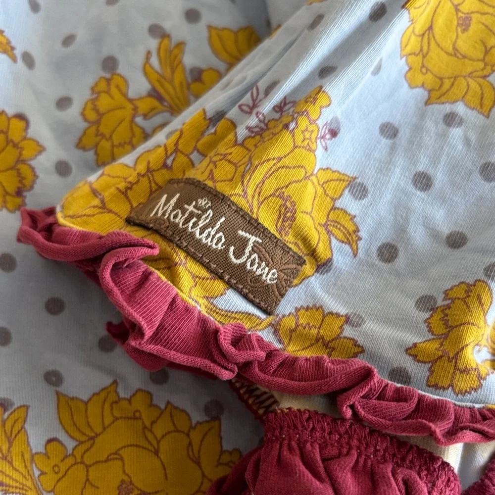 Matilda Jane Blue Dress with Yellow Floral Design